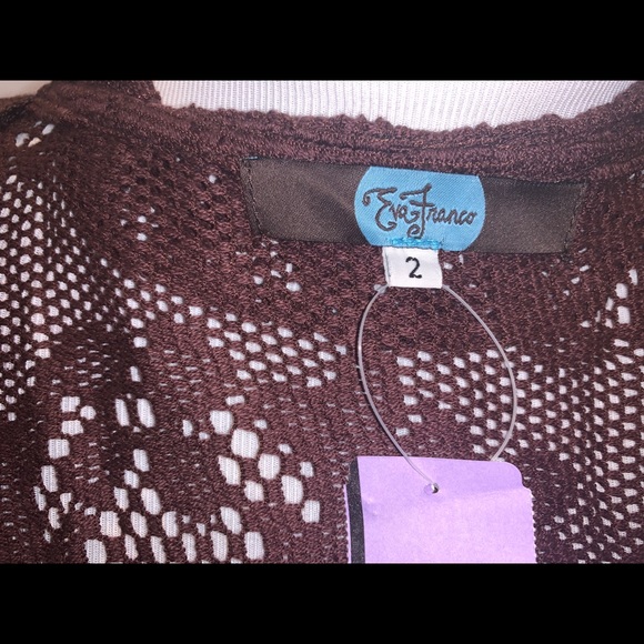 🤎 Eva Franco knit lace button front top 🤎 - Picture 12 of 14